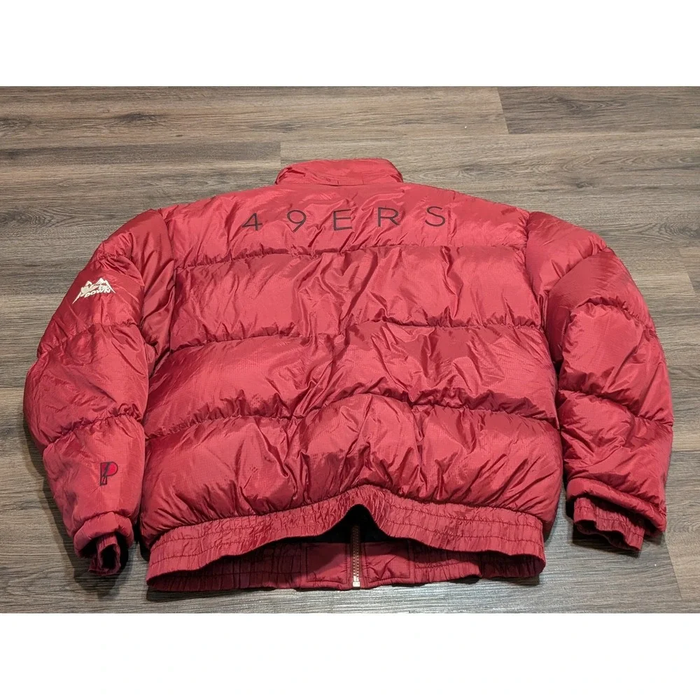 Vintage Pro Player‎ SF 49ers Goose Down Puffer Jacket Size XL 90s NFL READ